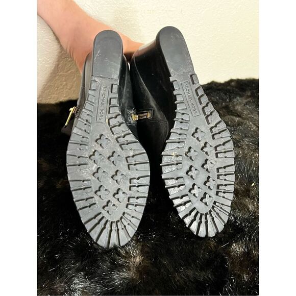 Michael kors black, leather wedge boot booties Aileen 8.5￼ - Picture 4 of 5